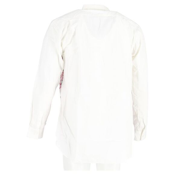 Comme Des Garçons Printed Long Sleeve Shirt in White Cotton - Picture 6 of 6